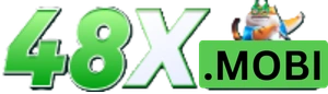 Logotipo oficial da marca 48X em fundo escuro