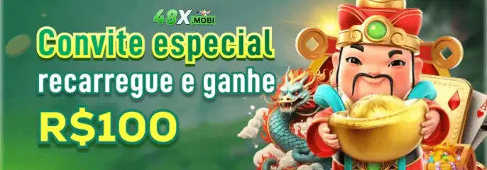 Banner de promoções 48X com bônus e ofertas para jogadores
