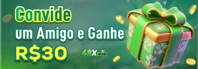 Banner de promoções 48X com bônus e ofertas para jogadores